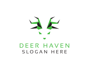 Deer - Deer Antlers Zoo logo design