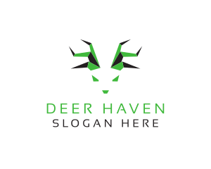 Deer Antlers Zoo logo design