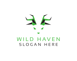 Deer Antlers Zoo logo design