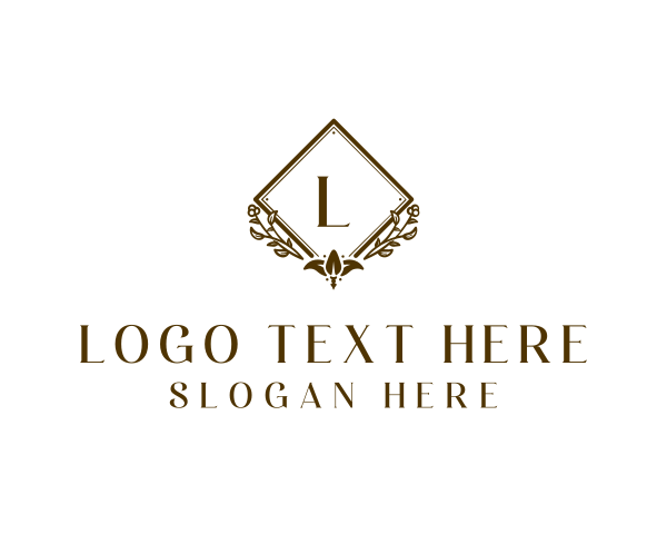 High End - Botanical Square Boutique logo design