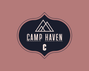 Hipster Mountain Camp logo design