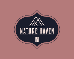 Hipster Mountain Camp logo design