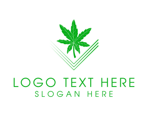 Marijuana - Cannabis Green Leaf logo design