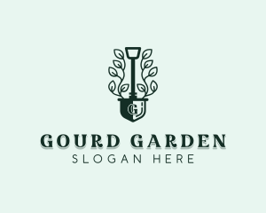 Backyard Shovel Gardening logo design