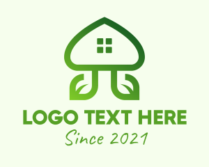 Vegan - Organic Eco House logo design