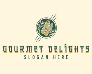 Gourmet Eggroll Cuisine logo design