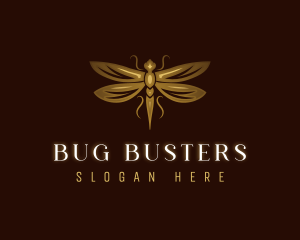 Luxury Insect Dragonfly logo design