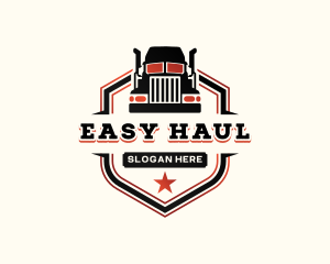 Truck Logistic Trailer logo design