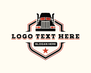 Lorry - Truck Logistic Trailer logo design