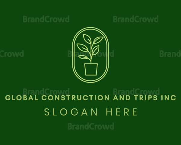 Tall Plant Badge Logo