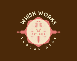 Culinary Bakery Whisk logo design