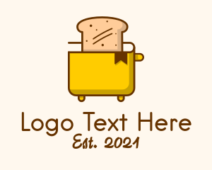 Sliced Bread - Toaster Bookmark Loaf logo design