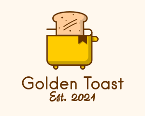 Toast - Toaster Bookmark Loaf logo design