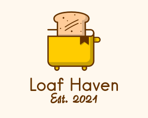 Toaster Bookmark Loaf logo design