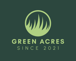 Grass Lawn Circle  logo design