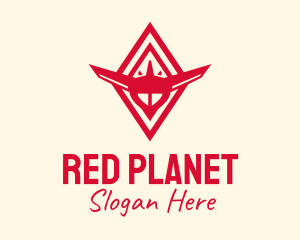 Red Fighter Jet logo design