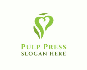 Green Wellness Letter P logo design