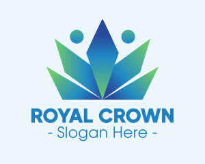 Elegant Gradient Crown logo design