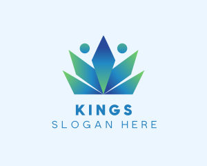 Elegant Gradient Crown logo design