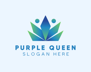 Elegant Gradient Crown logo design