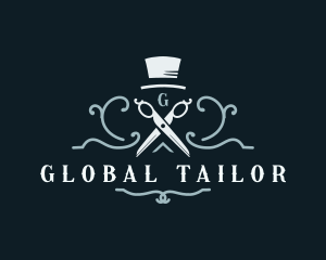 Hat Scissors Tailor logo design