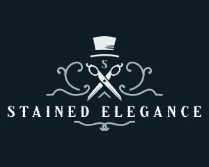 Hat Scissors Tailor logo design