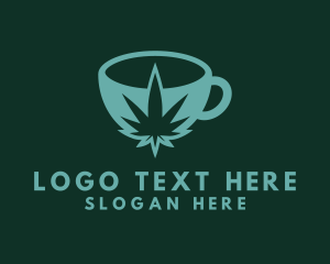 Cafeteria - Hemp Weed Cup logo design