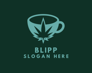 Herb - Hemp Weed Cup logo design