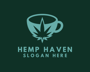 Hemp - Hemp Weed Cup logo design