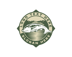 Fishing - Fish Lake Sea logo design