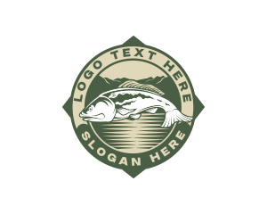 Boat - Fish Lake Sea logo design