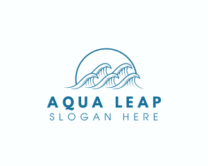 Ocean Water Wave logo design