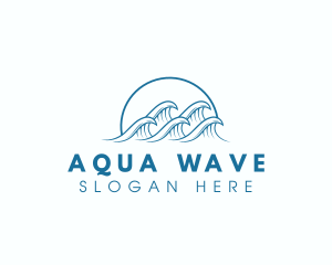 Ocean Water Wave logo design