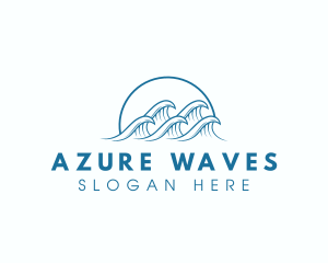 Ocean Water Wave logo design