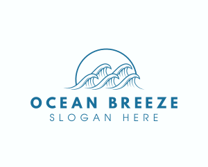 Ocean Water Wave logo design