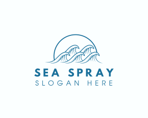 Ocean Water Wave logo design