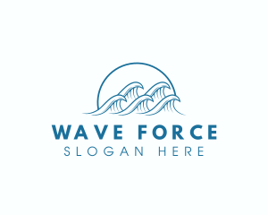 Tsunami - Ocean Water Wave logo design