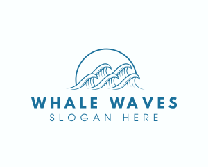 Ocean Water Wave logo design