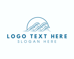 Surfer - Ocean Water Wave logo design