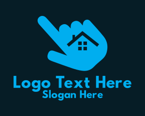 Real Estate Agent - Hand Realty House Roof logo design