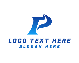 Blue Startup Letter P Logo