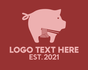 Hog - Pig Ramen Noodle logo design