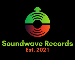 Vinyl Record Bell logo design