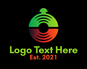 Turn - Vinyl Record Bell logo design