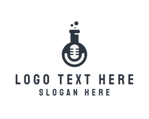 Podcast - Podcast Lab Microphone logo design