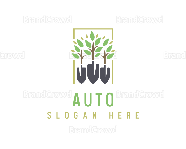 Garden Shovel Tree Logo