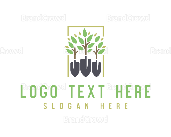 Garden Shovel Tree Logo