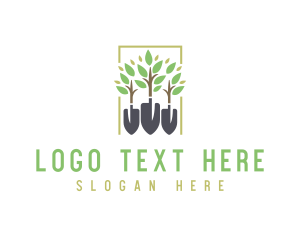 Shovel - Garden Shovel Tree logo design