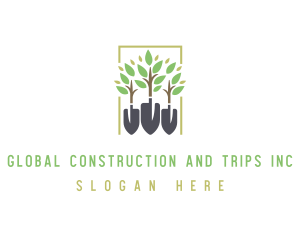 Landscaper - Garden Shovel Tree logo design