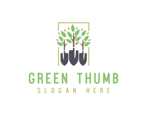 Grower - Garden Shovel Tree logo design